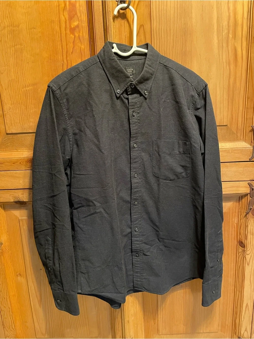 J. Crew Men's Charcoal Button-Down Oxford Shirt